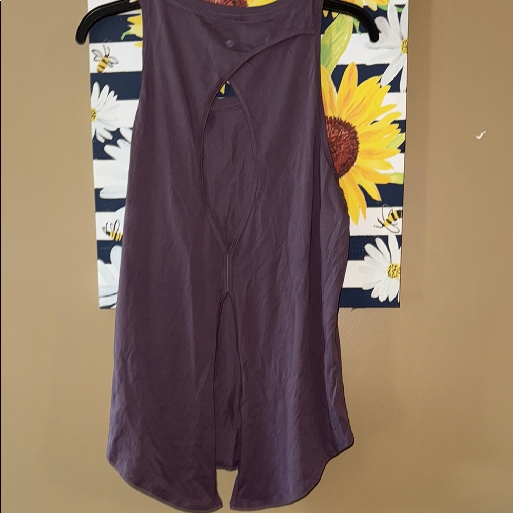 Women's Purple Sleeveless Crz Yoga Tank L - Picture 5 of 7